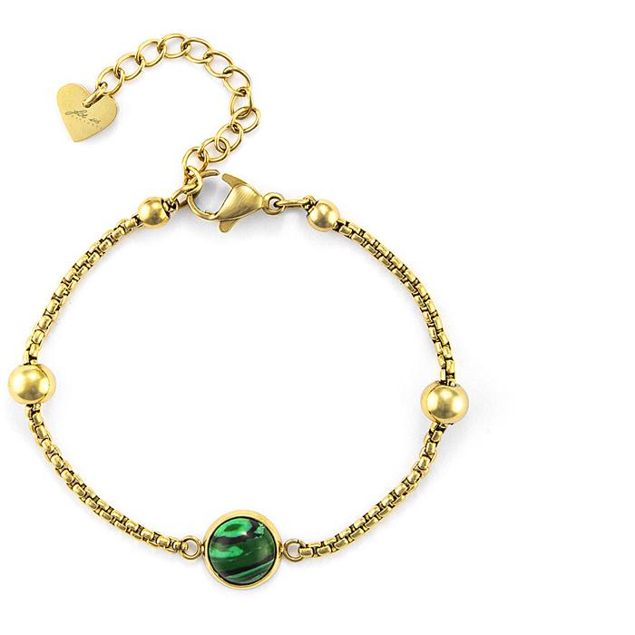 Bracciale pietre verdi cabochon