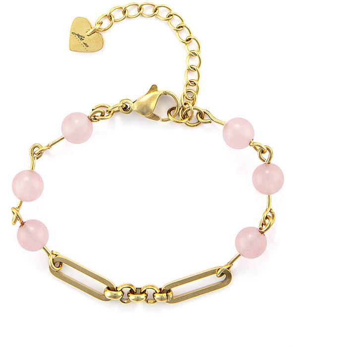 Bracciale pietre rosa