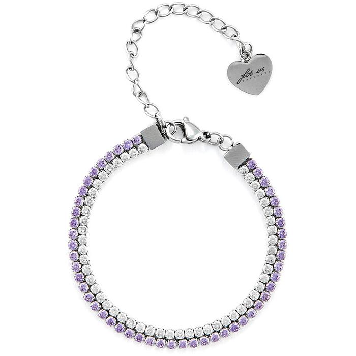 Bracciale tennis doppio filo zirconi