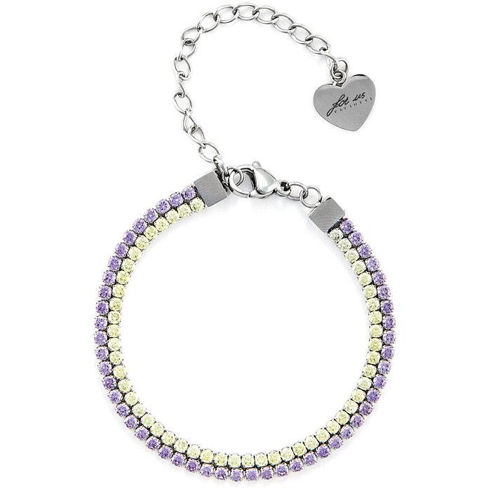 Bracciale tennis doppio filo zirconi