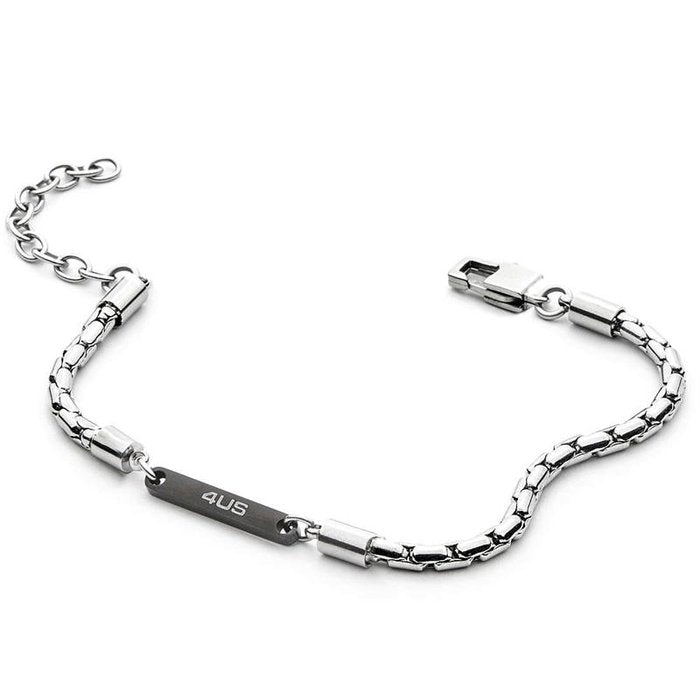 Bracciale catena con inserto nero