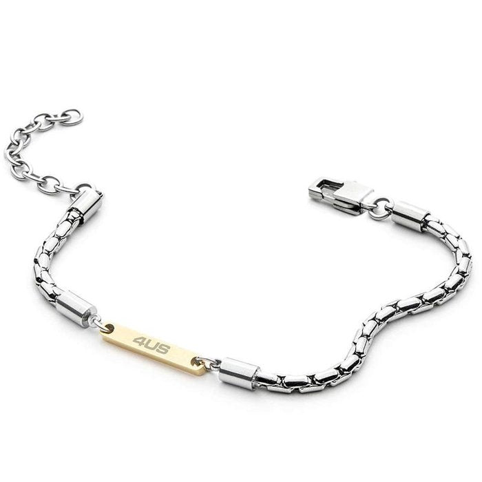 Bracelet chaîne avec insert en or