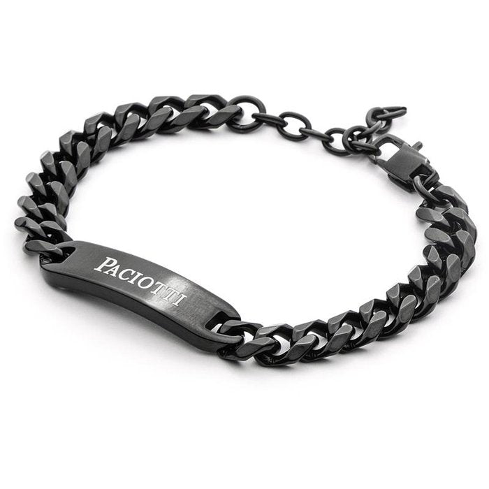 Bracciale maglia groumette con piastra