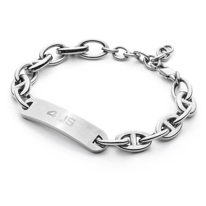 Bracciale catena con piastra