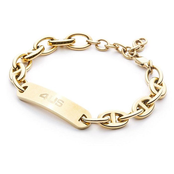 Bracciale laminato catena con piastra