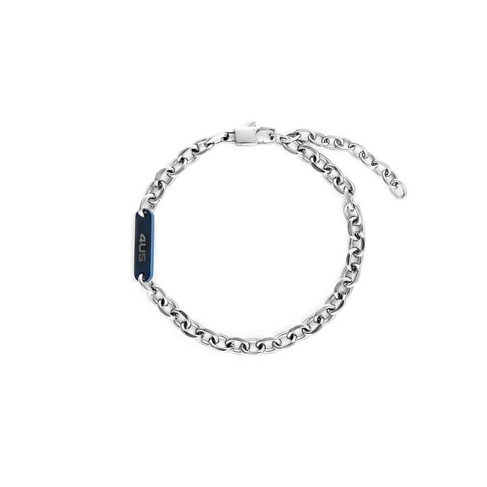 Bracciale acciaio pvd blu