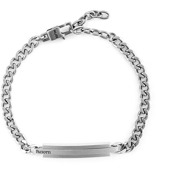 Bracciale acciaio targa