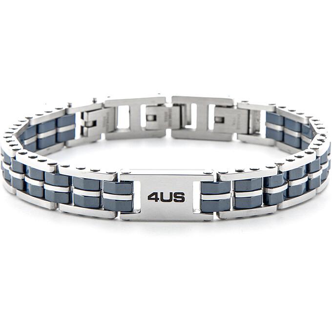 Bracciale acciaio ceramica blu