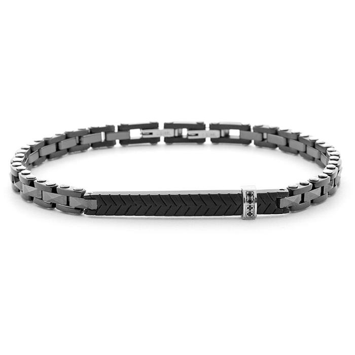 Black ceramic bracelet black pvd