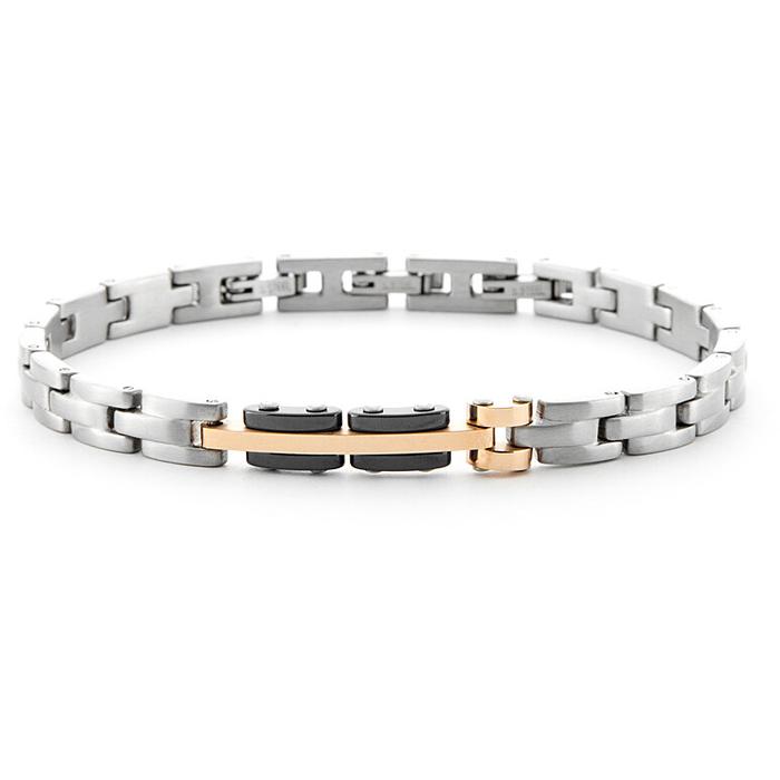 Black ceramic bracelet pvd rose