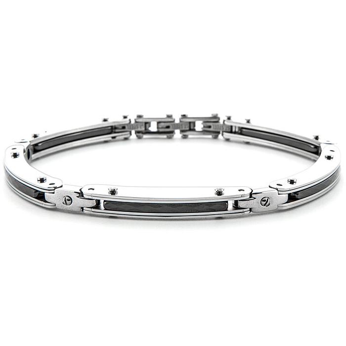 Black ceramic steel bracelet
