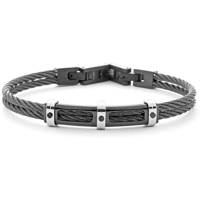Black PVD rigid bracelet