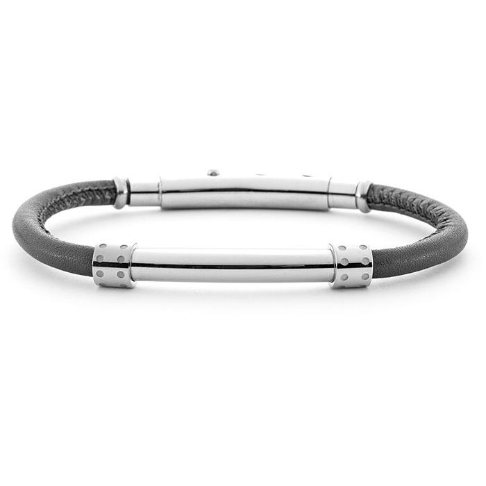 Black leather bracelet