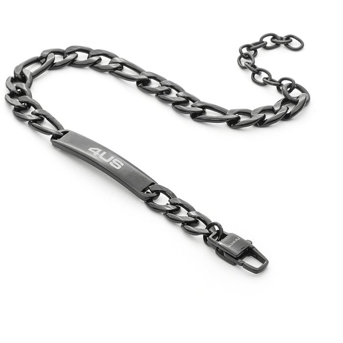 Bracciale brunito maglia piatta piastra