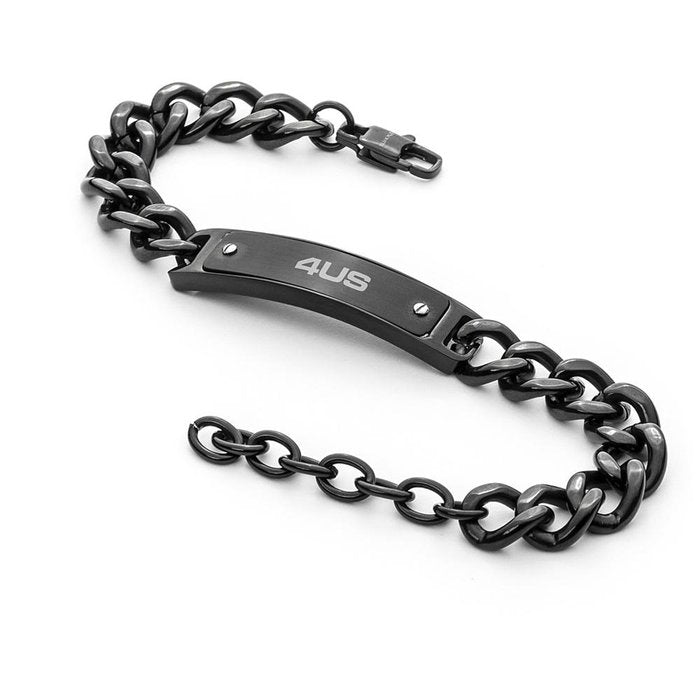 Bracciale brunito catena piastra