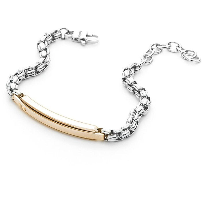 Bracciale maglia incatenata piastra rosè