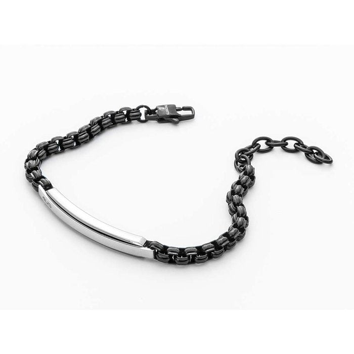 Bracciale brunito maglia incatenata piastra