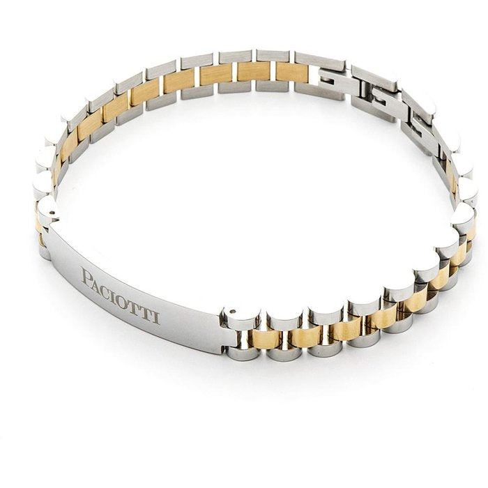 Bracciale bicolore con piastra