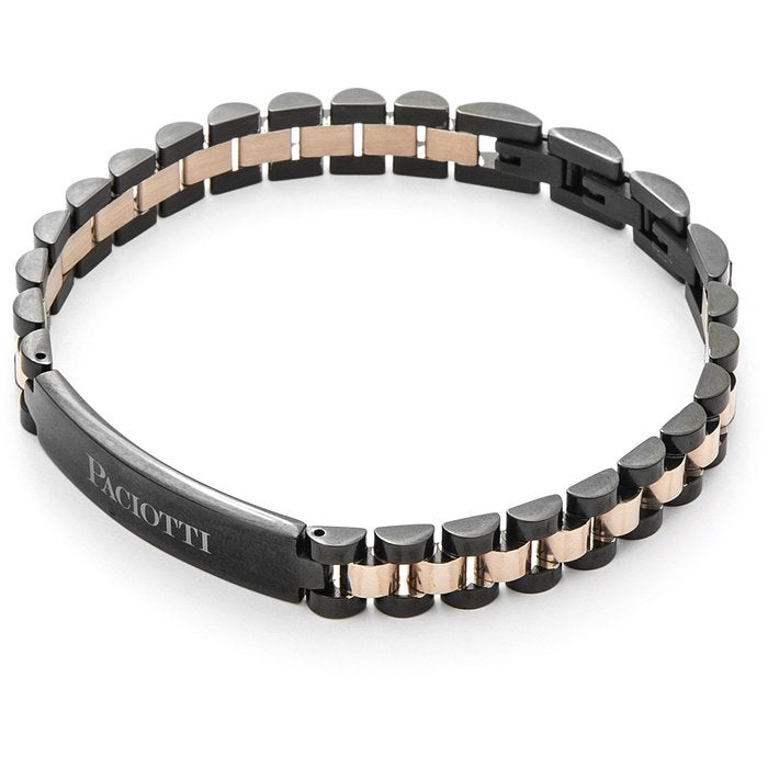 Bracciale bicolore con piastra