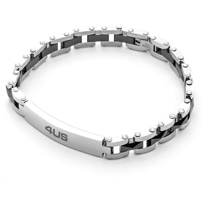 Bracciale bicolore con piastra