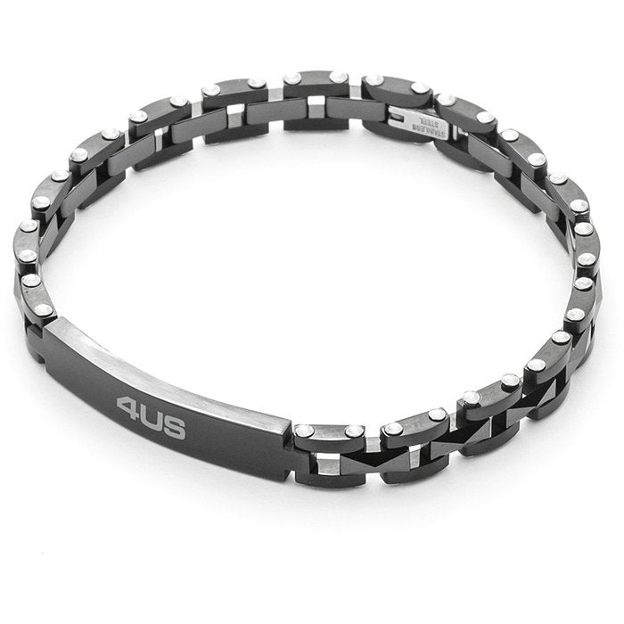 Bracciale brunito con piastra