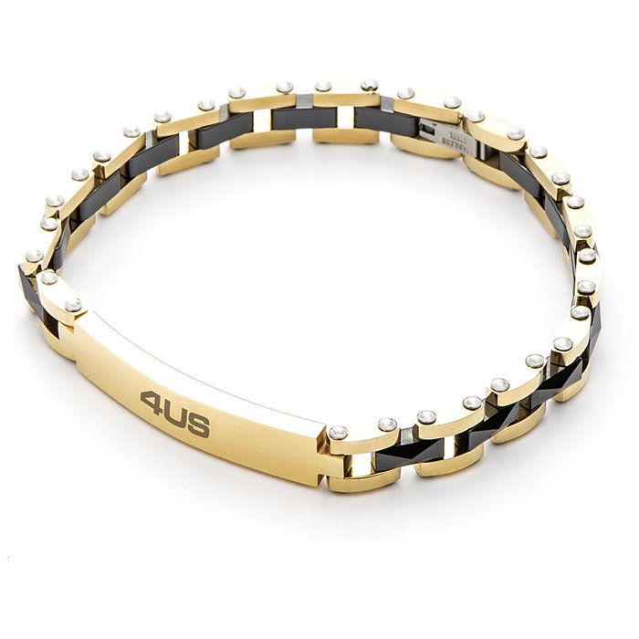 Bracciale bicolore con piastra
