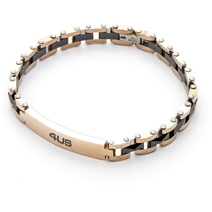 Bracciale bicolore con piastra