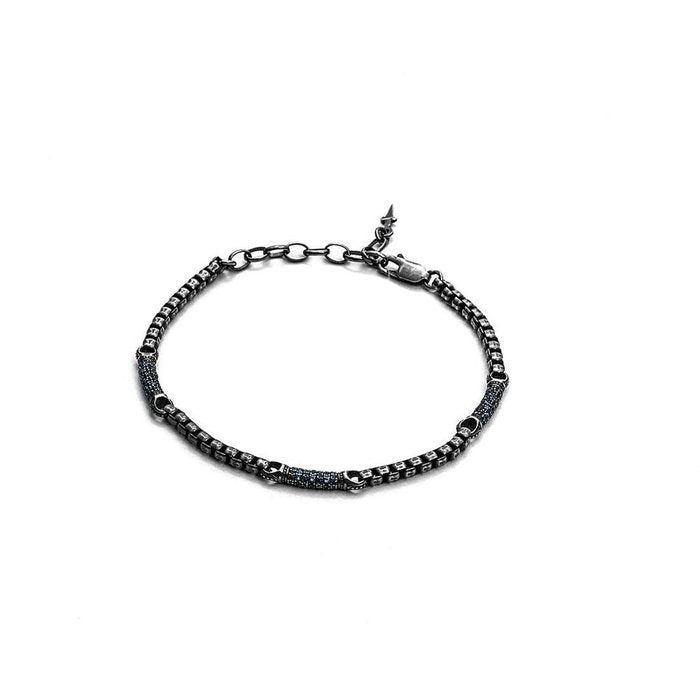 Bracciale tubolare zirconi neri