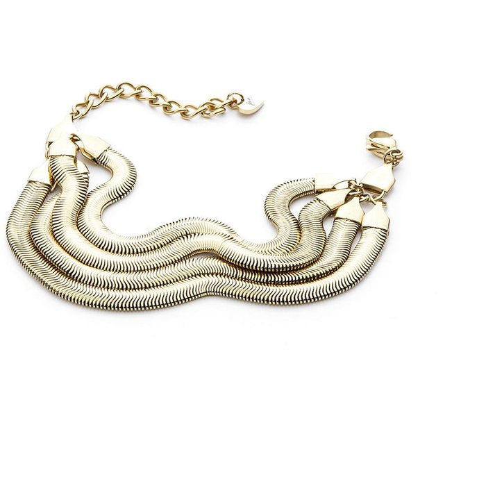 Bracciale laminato 4 fili maglia snake