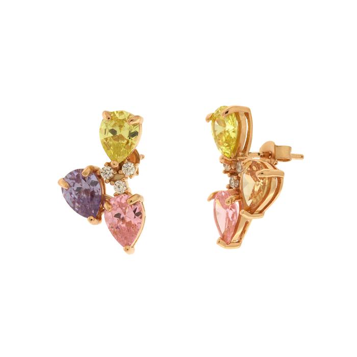 Orecchini in Argento 925 con zirconi multicolor