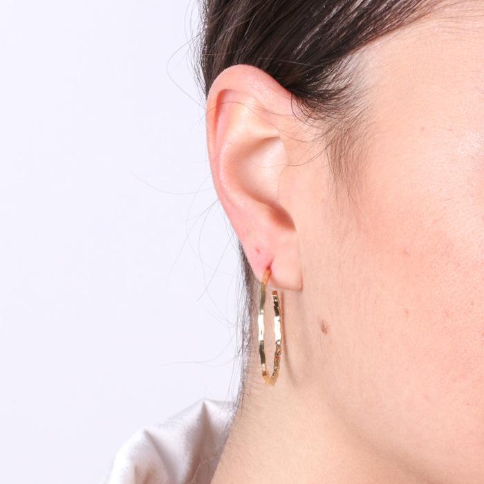Orecchini in Argento 925 a cerchio arricciato
