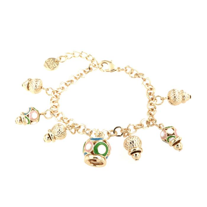 Metal Bracelet with Colored Bells