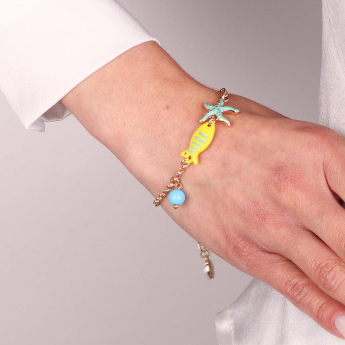 Bracciale in Metallo con simboli marini