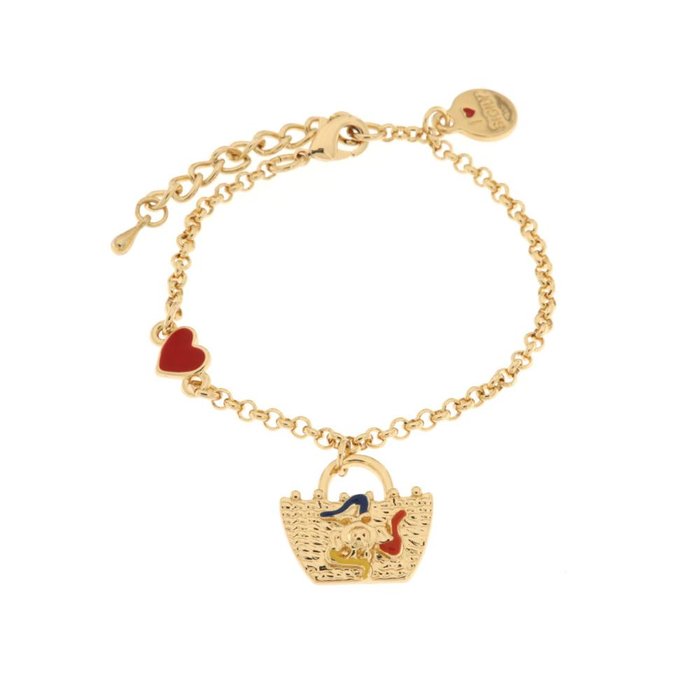 Metal Bracelet with Heart and Pendant Bag