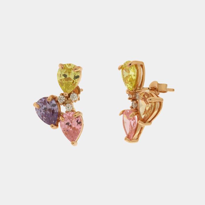 Orecchini in Argento 925 con zirconi multicolor