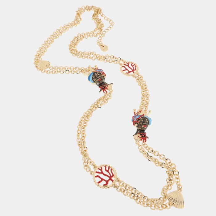 Collier en métal avec tête de Maure de Sicile