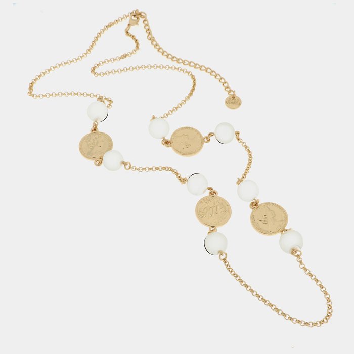 Collana in Metallo con cristalli e monete