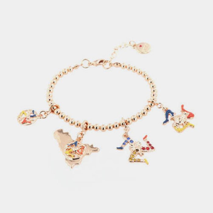 Metal Bracelet with Central Sicily and Two Trinacria