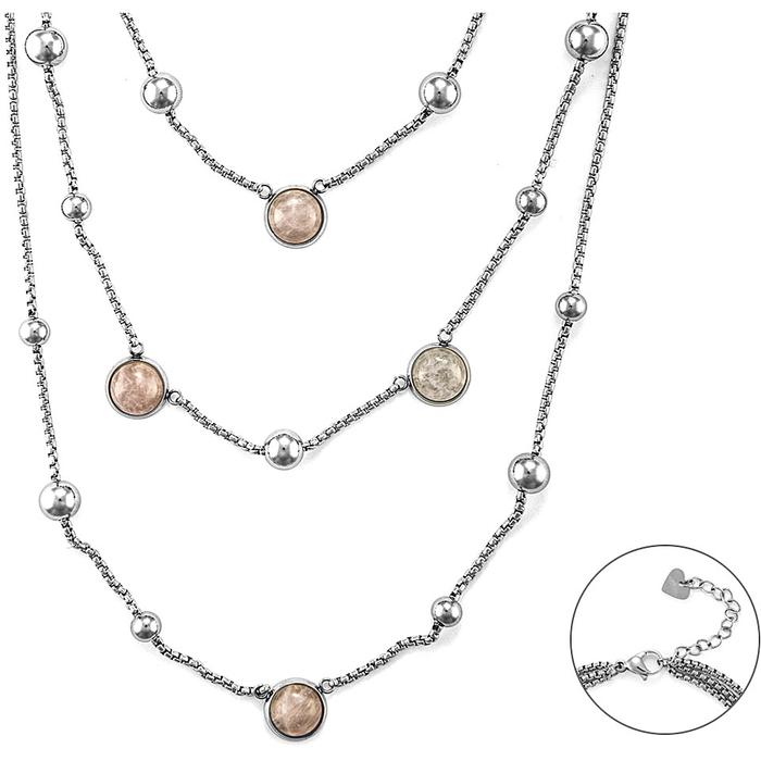 Collana pietre rosacabochon
