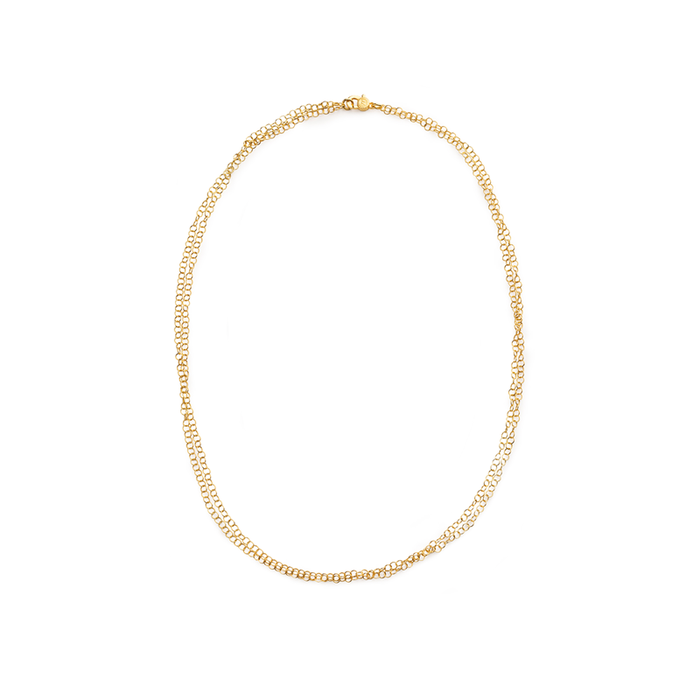 Collana Doppio Filo Dorata