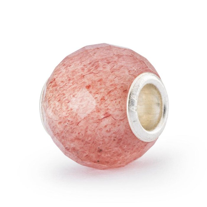 Round Faceted Strawberry Quartz