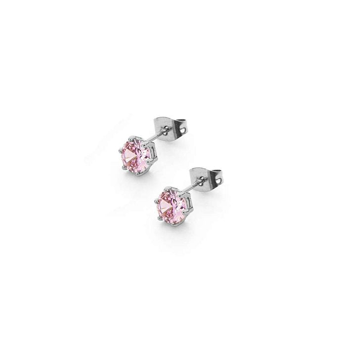 Orecchini zircone rosa
