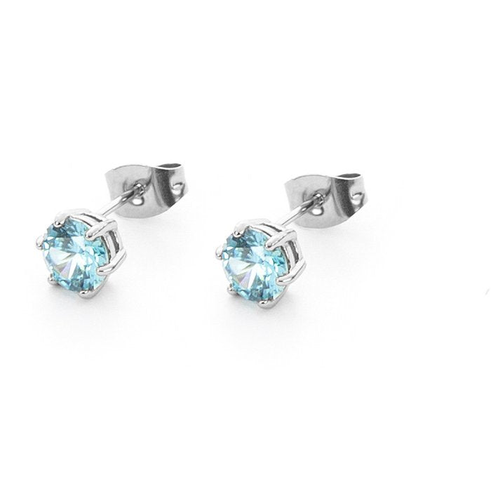 Orecchini zircone azzurro