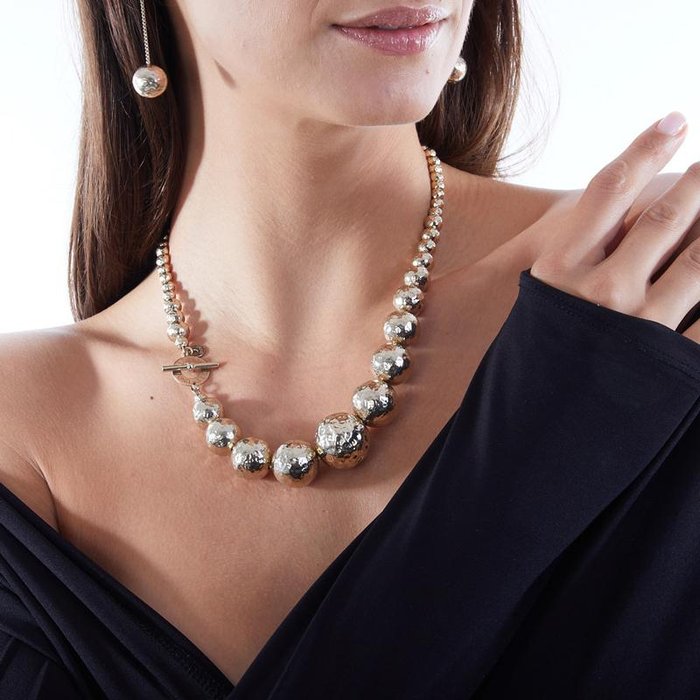 Collana in argento dorato