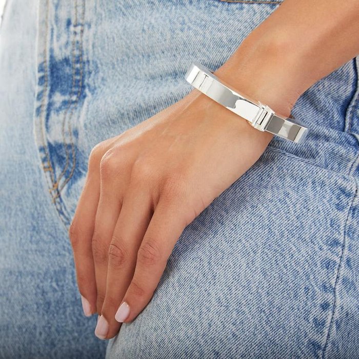 Bracciale in bronzo argentato
