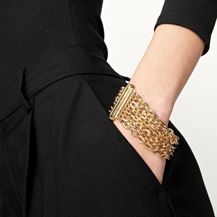 Bracciale in bronzo dorato