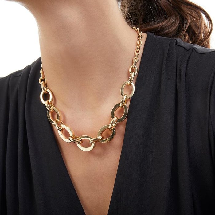Collana in bronzo dorato