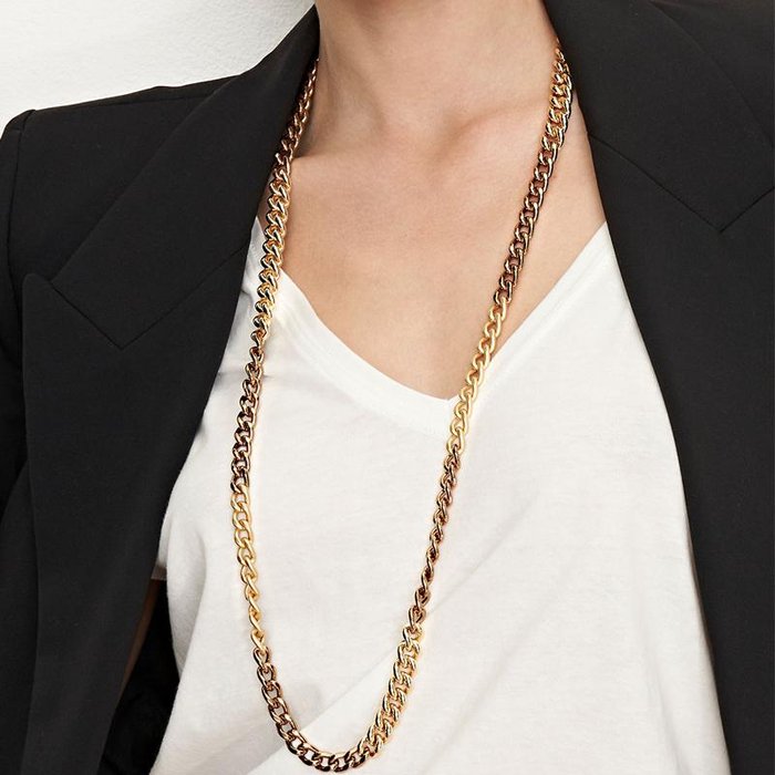 Collana Chanel in bronzo cioccolato