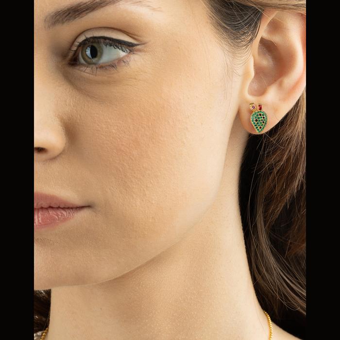 Mini Pala Earrings Prickly Pear Lapilli