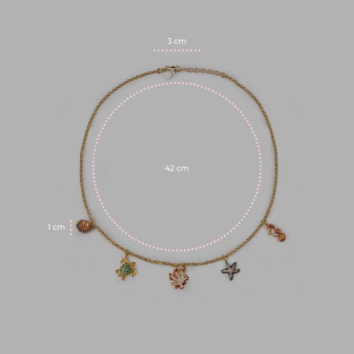 Collier ras du cou en lapilli de mer